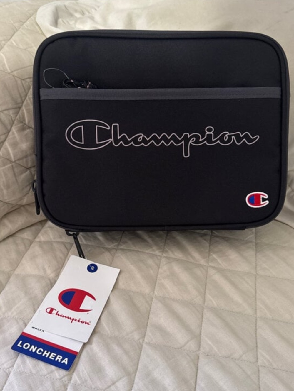 Champion Black Tablet Sleeve with Logo Accent